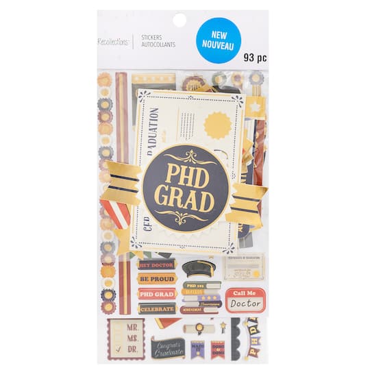 PhD Graduation Sticker Flip Pack by Recollections™